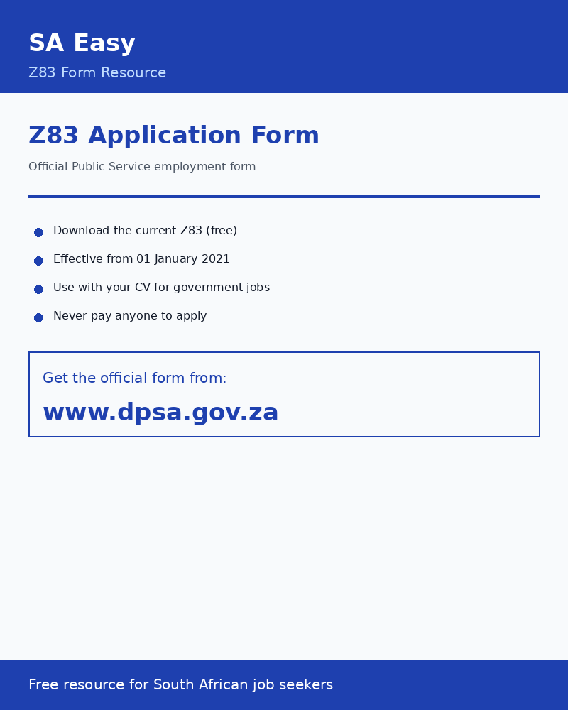 Z83 Application Form – Free Download Guide (Government Jobs) thumbnail
